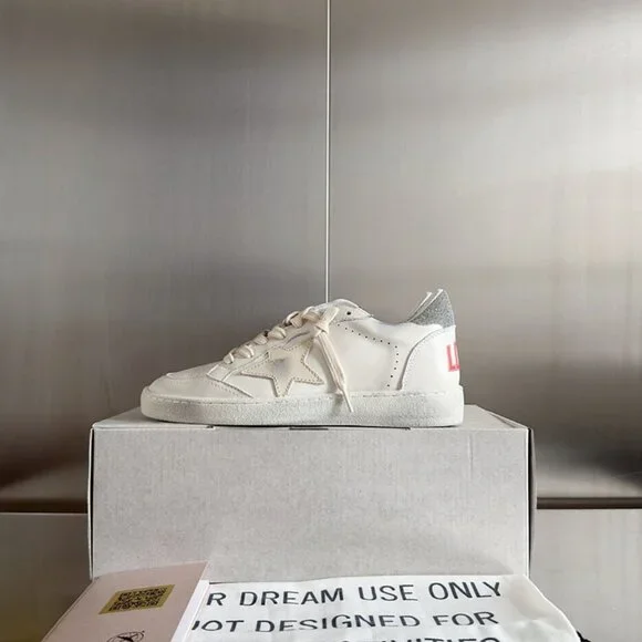 Golden Goose Women's Silver Tail Beige Star Dirty Shoes - Picture 5 of 7